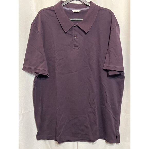 Calvin Klein Mens Purple Short Sleeve Polo Shirt Size XL Cotton Blend - Picture 1 of 10